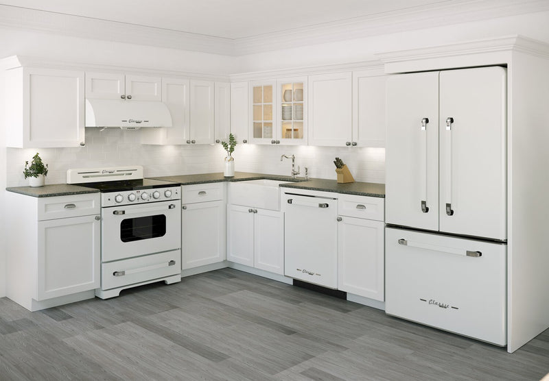 Réfrigérateur Classic Rétro par Unique de 36 po et de 21,4 pi3 de profondeur comptoir - blanc guimauve - UGP-595L W AC