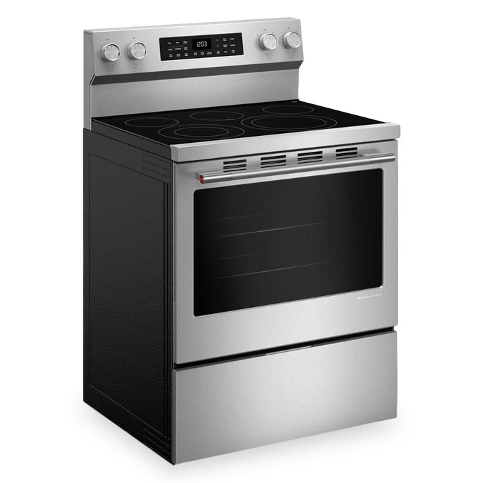 Cuisinière électrique KitchenAid de 5,3 pi3 et de 30 po avec modes de cuisson par convection - YKFES330TPS