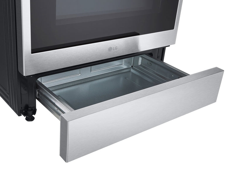 Cuisinière intelligente électrique LG de 6,3 pi³ avec friture à air - acier inoxydable résistant aux traces de doigts - LSEL6335XE 