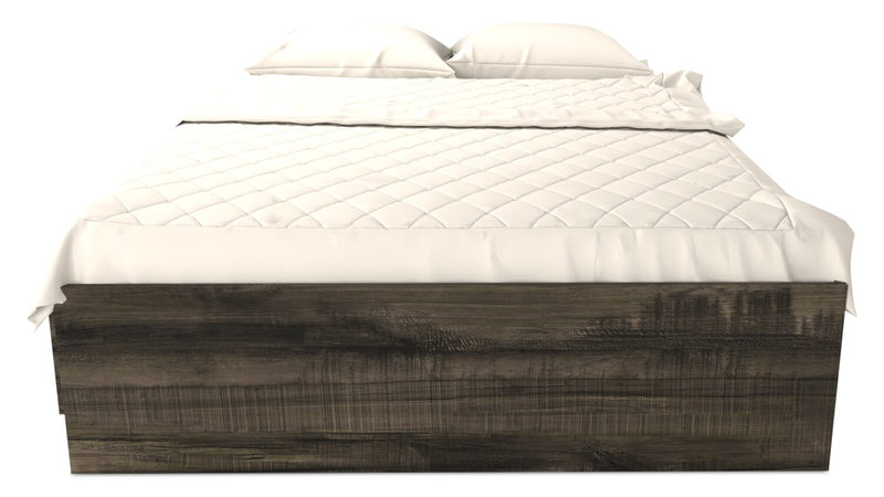 Lit matelot Riley avec 3 tiroirs de rangement pour enfants, fabriqué au Canada, gris - format lit double