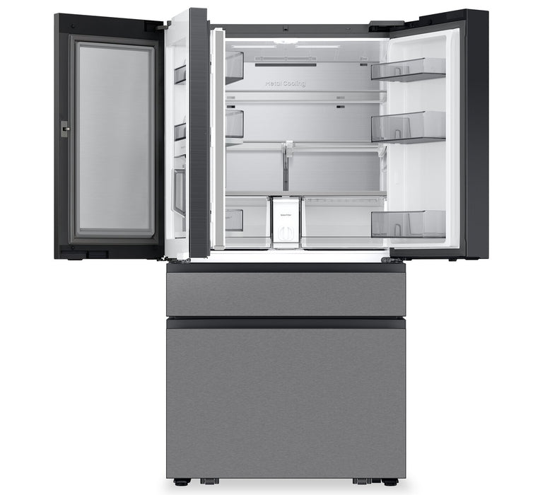 Réfrigérateur BESPOKE Samsung de 23 pi³ et de 36 po à portes françaises avec écran AI Home - RF90F23BECRAA