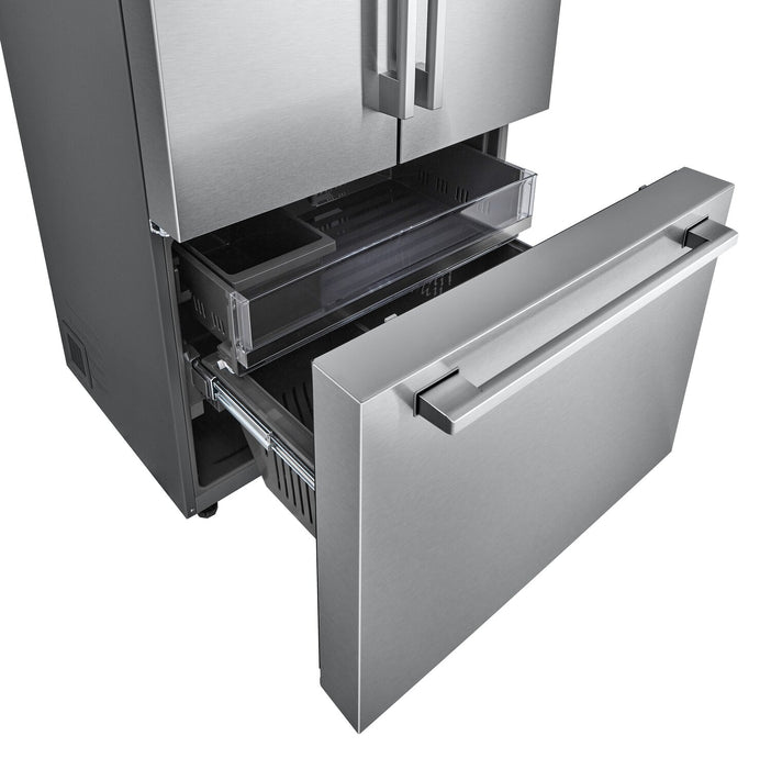 Réfrigérateur intelligent LG Studio de 27 pi3 et de 36 po de profondeur comptoir MAXMCà portes françaises - acier inoxydable - SRFB27S3