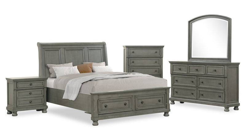 Table de nuit Chelsea de 28 po (L) x 28 po (H) à 3 tiroirs - grise