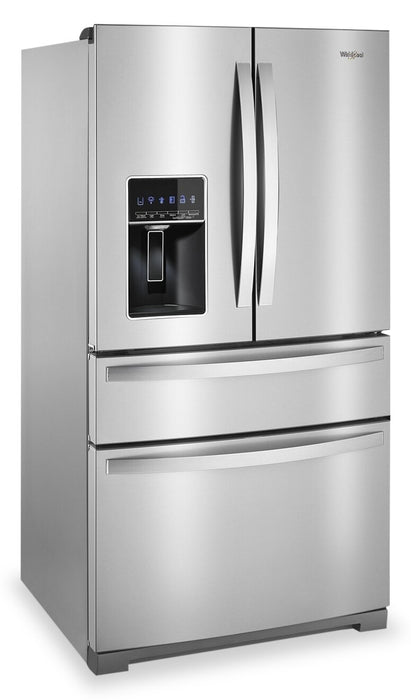 Réfrigérateur Whirlpool de 26 pi³ et de 36 po à portes françaises - acier inoxydable résistant aux traces de doigts - WRMF7736PZ