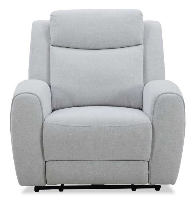 Fauteuil à inclinaison électrique Reign de 41,25 po en tissu avec port USB - gris pierre Bronco