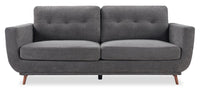  Sofa Cosmo de 80 po en tissu avec coussins de dossier capitonnés - anthracite