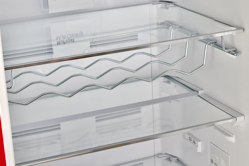 Réfrigérateur Classic Rétro par Unique de 24 po et de 12 pi3 à congélateur inférieur - pomme rouge bonbon - UGP-340L AC R