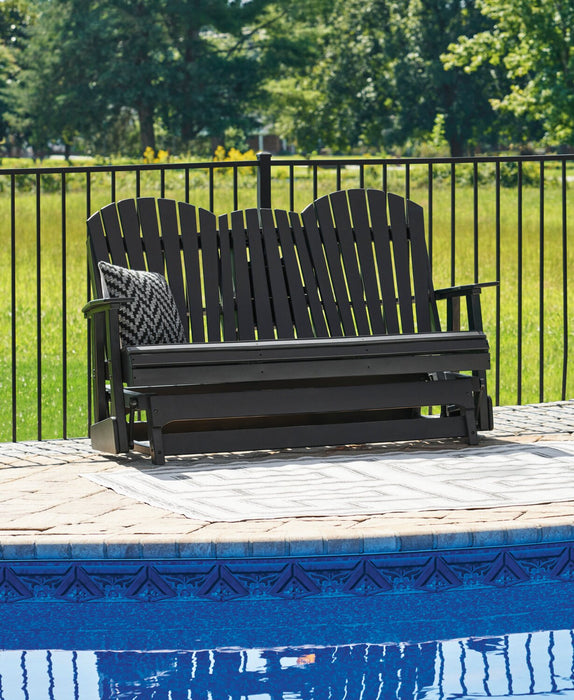 Causeuse pivotante et coulissante Lake pour la terrasse à l’extérieur -  plastique haute densité, résistant aux intempéries - noire