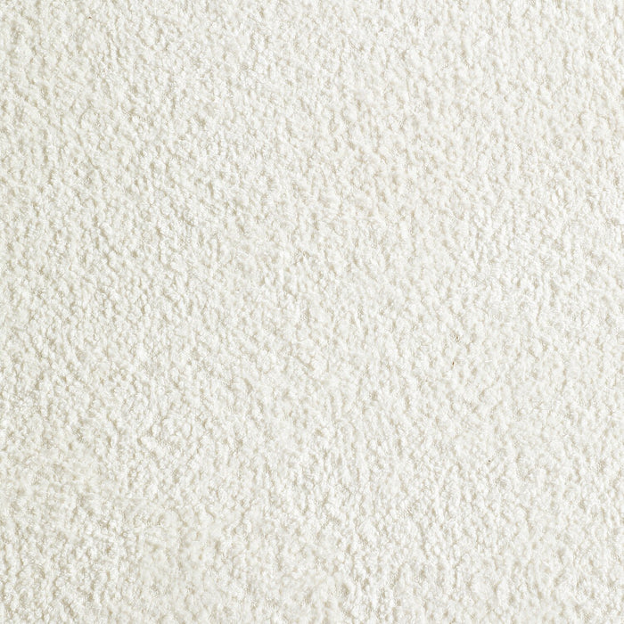 Banc arrondi Maren de 47,25 po en tissu - crème