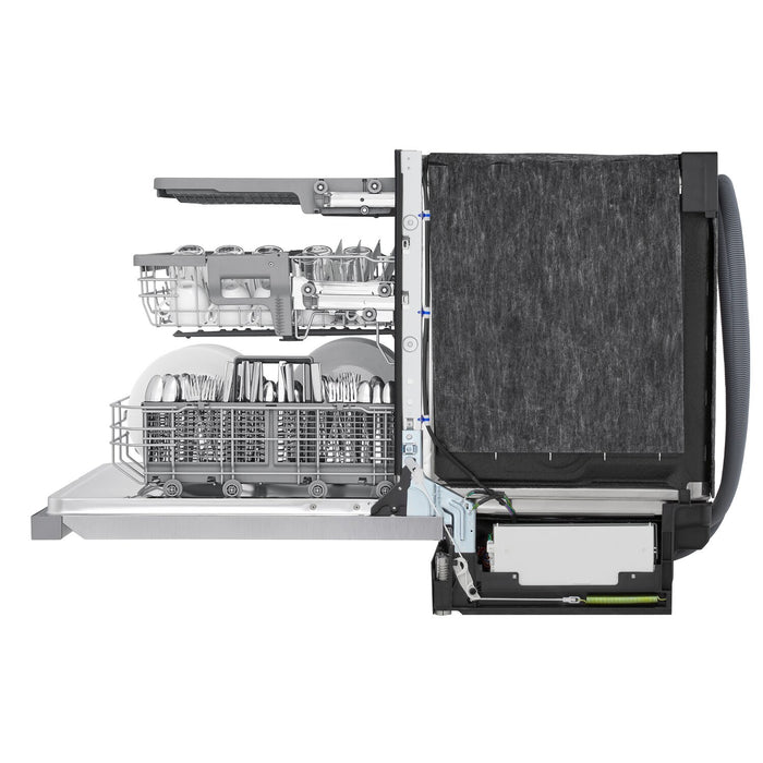 Lave-vaisselle intelligent encastré LG à 46 dBA de 24 po avec commandes sur le dessus et QuadWashMC Pro - acier inoxydable Smudge-ProofMD - LDPH5554S