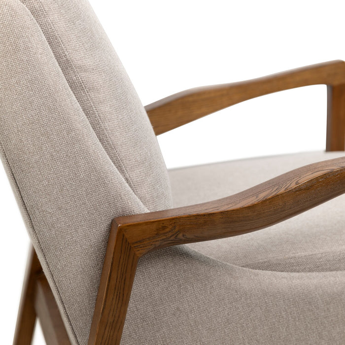 Fauteuil d’appoint Echo 27,95 po en tissu avec accoudoirs et pattes en bois - beige