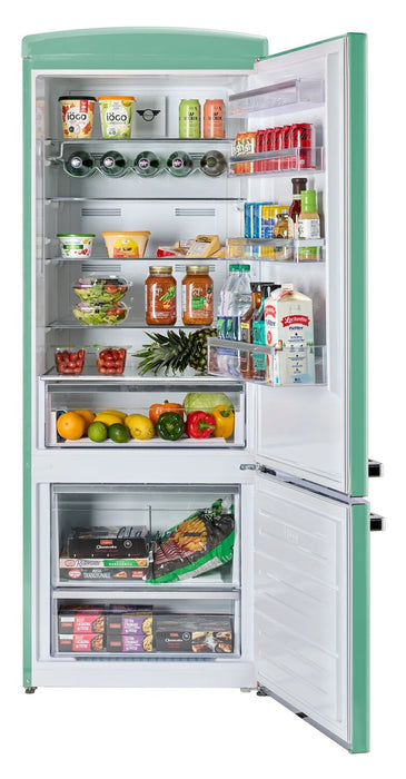 Réfrigérateur Classic Rétro d’Unique de 28 po et de 17 pi3 à congélateur inférieur - turquoise - UNQ-455L T AC