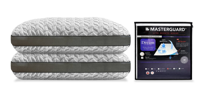 Protège-matelas en DreamMC de MasterguardMD pour grand lit avec 2 oreillers