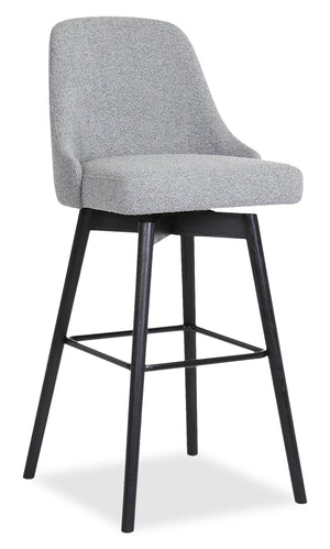 Tabouret Nash de hauteur comptoir en tissu en polyester et en métal - gris