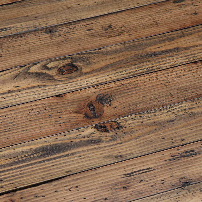 Table à café ronde rustique Martel de 34 po avec roulettes - pin rustique