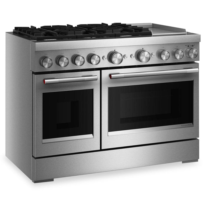 Cuisinière hybride KitchenAid de 6,3 pi³ à 6 brûleurs avec plaque chauffante - acier inoxydable - KFDD948SSS