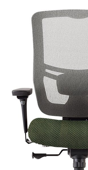 Chaise de bureau Dante de Tempur-Pedic de 26,4 po - verte avec dossier à mailles