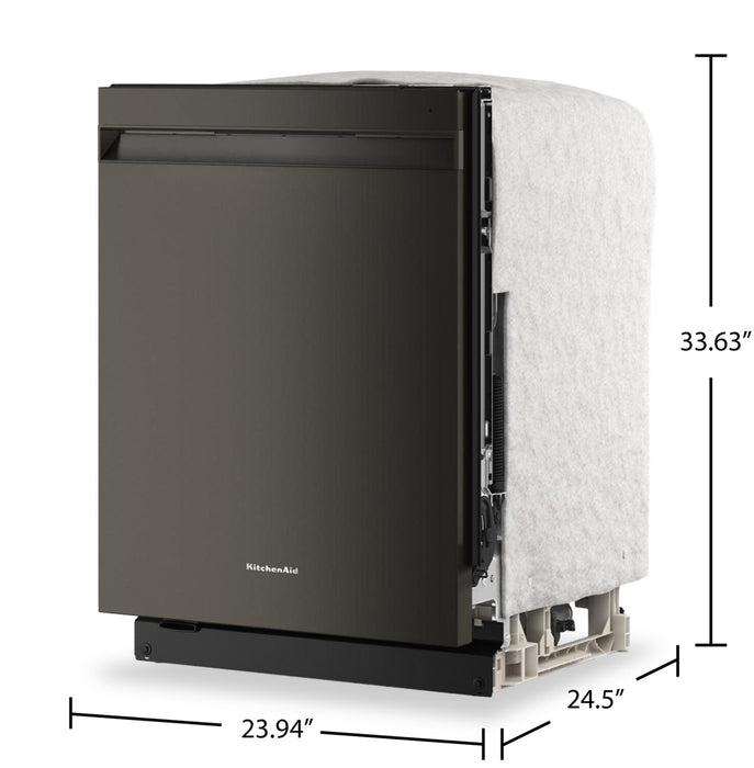 Lave-vaisselle KitchenAid de 24 po et de 44 dBA avec troisième panier 360° Max JetsMC - minerai noir - KDPS724SBE