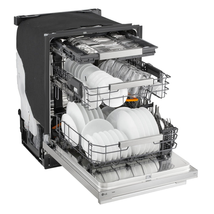 Lave-vaisselle encastré LG à 39 dBA de 24 po avec commandes sur le dessus et QuadWashMD Pro - acier inoxydable - LDNTH862S