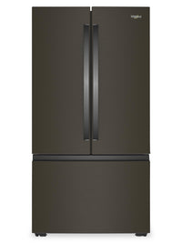 Réfrigérateur Whirlpool de 24 pi3 et de 36 po de profondeur comptoir véritable à portes françaises - acier inoxydable noir - WRFC3036RV