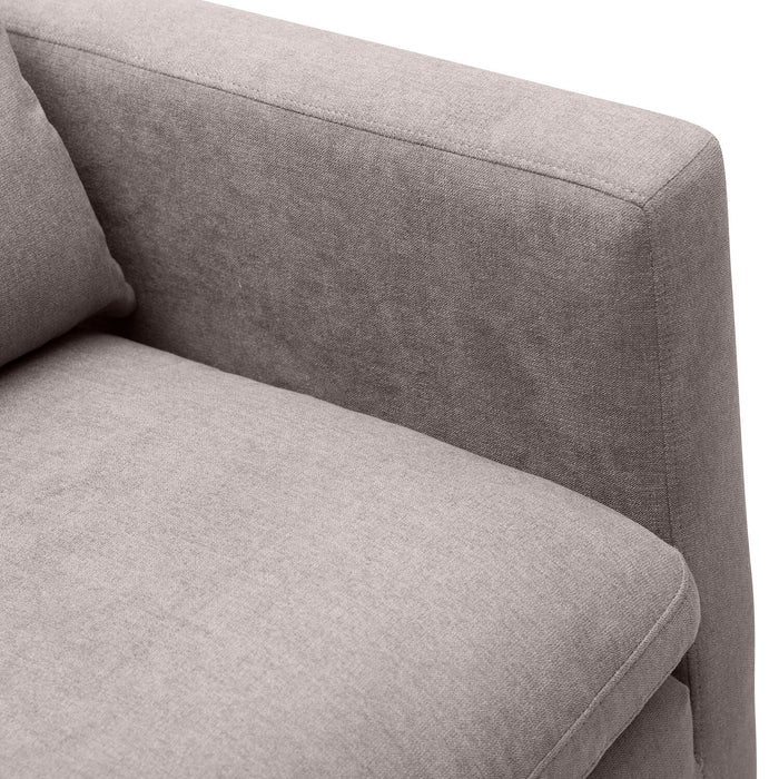 Sofa Kortlyn de 78 po en tissu d’apparence lin - gris