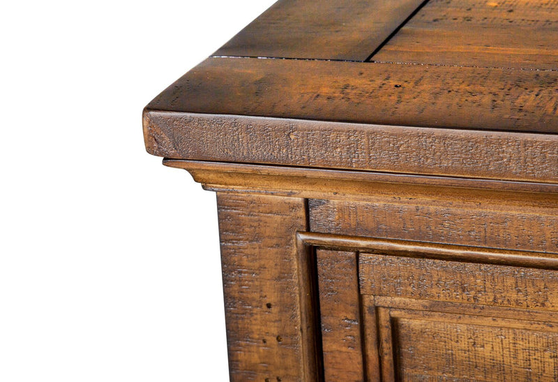 Table à café traditionnelle Hanson de 50 po en pin avec dessus relevable - muscade grillée