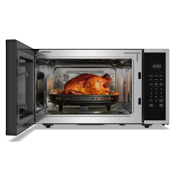 Four à micro-ondes de comptoir KitchenAid de 1,5 pi3 avec friture à air - acier inoxydable PrintShieldMC - KMCS522SPS