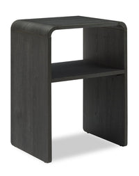  Table de nuit Odin de 18 po (l) x 25,75 po (H) avec tablette de rangement - noire