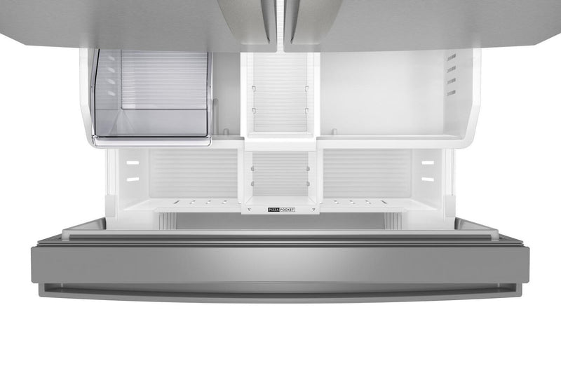 Réfrigérateur Whirlpool de 36 po et de 30 pi3 à portes françaises avec machine à glaçons double - acier inoxydable - WRFF3736SZ 