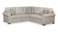 Sofa-lit sectionnel Haven de Scott Living 3 pièces en tissu de chenille - gris