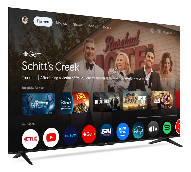Téléviseur intelligent TCL S45K UHD 4K de 65 po avec Google TVMC