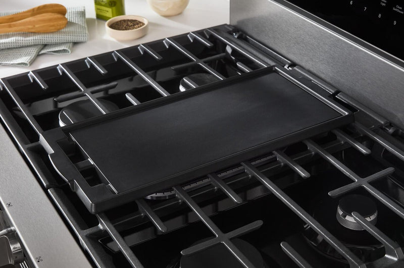 Cuisinière intelligente à gaz Whirlpool de 5 pi³ avec friture à air et autonettoyage - acier inoxydable - WFGS7530RZ