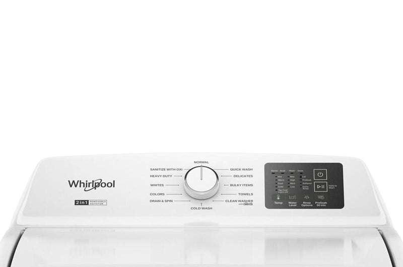 Laveuse Whirlpool à chargement par le haut de 4,8 pi3 avec agitateur amovible 2 en 1 - WTW4107SW 