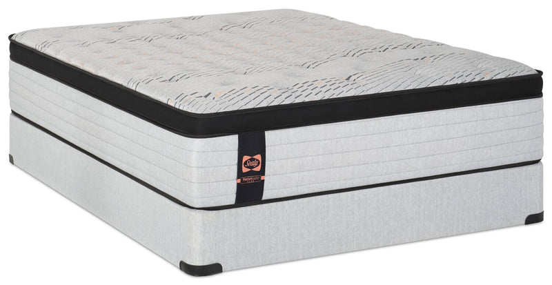 Ensemble Matelas semi-ferme à Euro-plateau Bronson PosturepedicMD Plus de série 1000 de Sealy pour grand lit