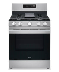 Cuisinière intelligente à gaz LG de 6,3 pi3 avec friture à air - acier inoxydable - LRGN6323Y