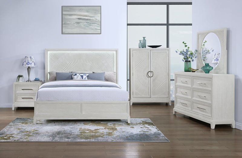 Commode verticale Vida de 45 po (L) x 64 po (H) avec armoire à 2 portes et tablettes réglables pour la chambre à coucher - sable