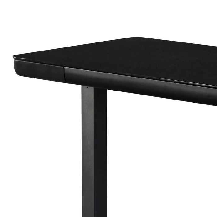 Bureau Metro de 47,24 po à hauteur réglable avec rangement et ports USB - noir