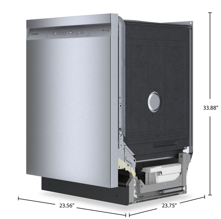 Lave-vaisselle intelligent Bosch de série 300 de 24 po de 48 dBA avec PrecisionWashMD - acier inoxydable - SHE41CM5N