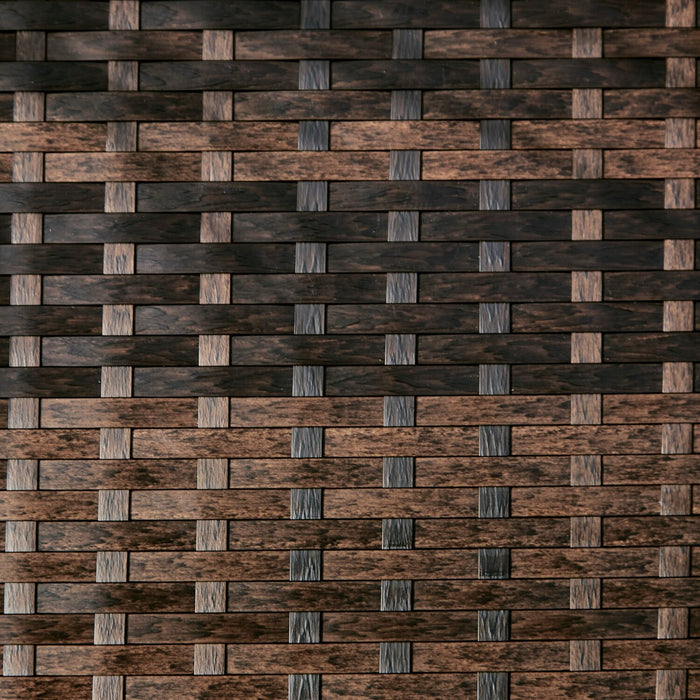 Ensemble de 2 chaises longues Kelowna pour la terrasse à l’extérieur - osier en résine, résistant aux rayons UV et aux intempéries - brun