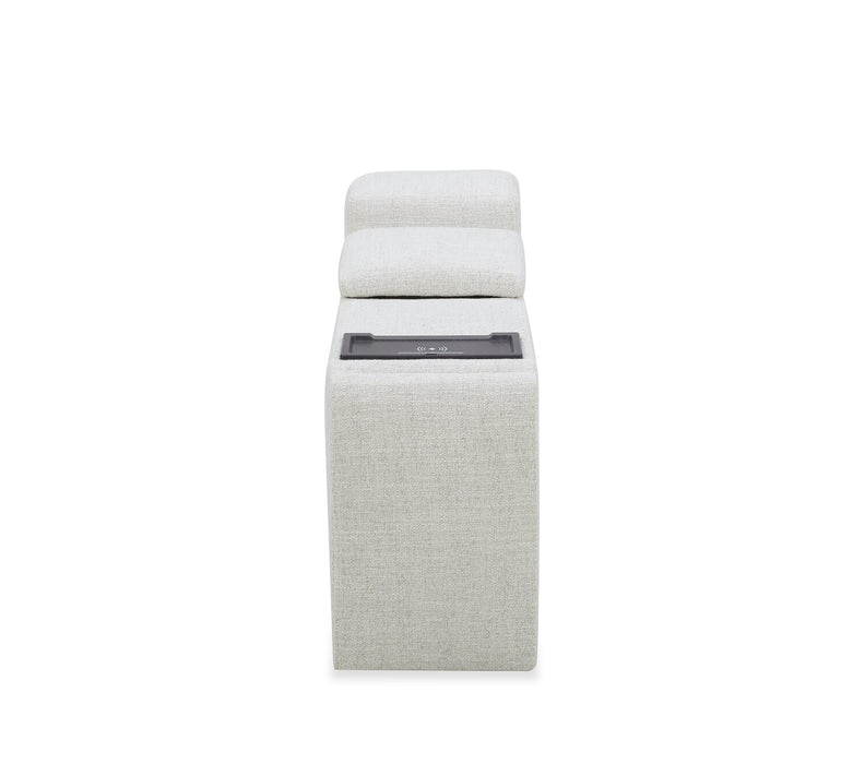 Console de rangement modulaire Sky de 13 po en tissu avec port USB - blé Nathan