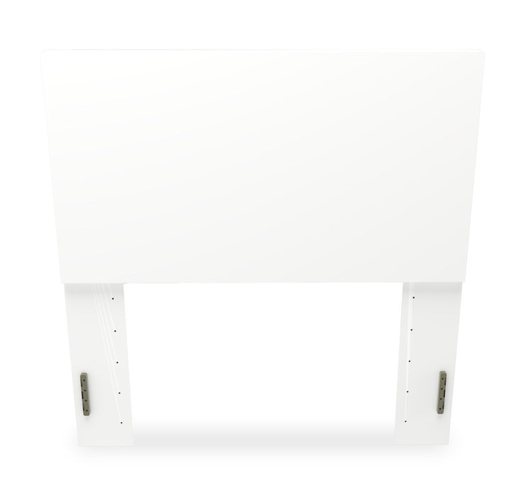 Ensemble de chambre à coucher Riley 6 pièces avec lit à panneaux, commode, miroir et table de nuit, fabriqué au Canada, blanc - format lit simple