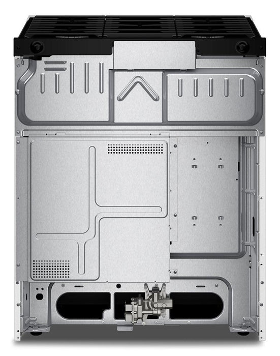 Cuisinière à gaz intelligente Whirlpool de 30 po, 5 pi³ – blanche – WSGS3330TW