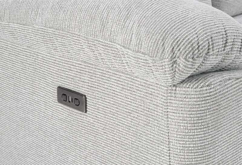 Fauteuil à inclinaison électrique Spencer de 41,3 po en tissu de chenille - gris