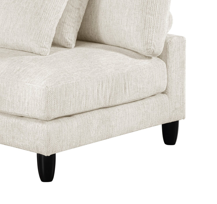 Sofa sectionnel modulaire Lounge 6 pièces en chenille - beige 