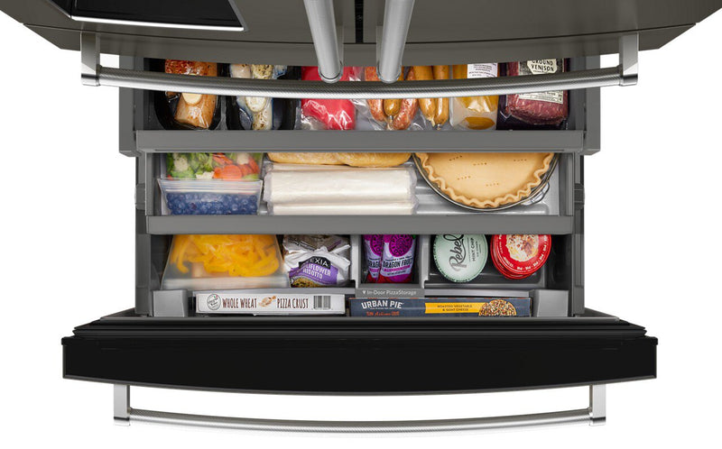 Réfrigérateur KitchenAid de 26,2 pi³ et de 36 po à portes françaises - acier inoxydable noir - KRMF536RBS