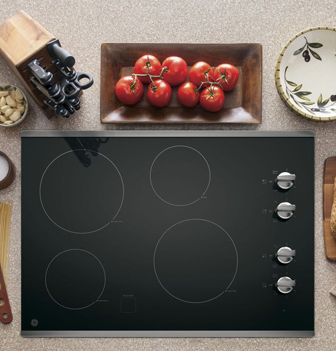 Surface de cuisson électrique GE de 30 po à 4 éléments - acier inoxydable - JP3030SWSS