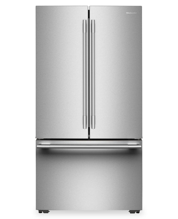 Réfrigérateur KitchenAid de 36 po et de 24 pi3 de profondeur comptoir à portes françaises - inoxydable PrintShieldMC - KRFC236SPS