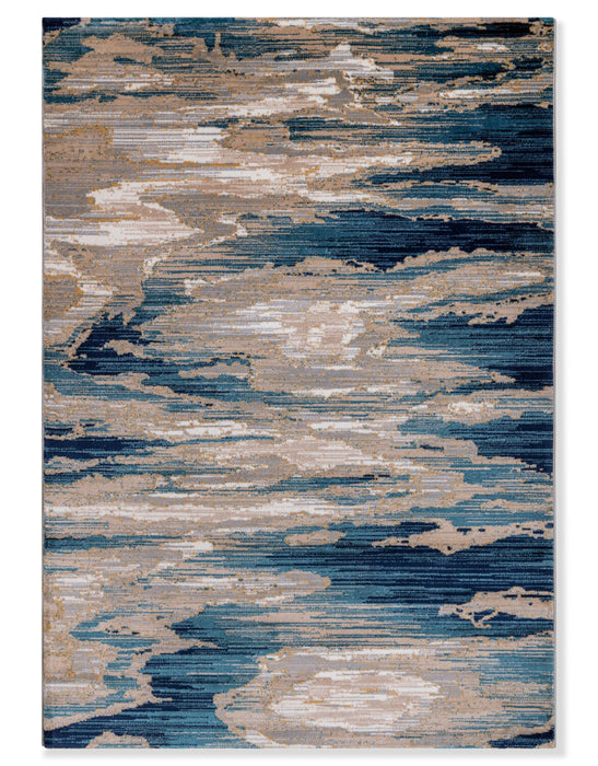 Carpette contemporaine Samantha multicolore - 5 pi 3 po x 7 pi 5 po 