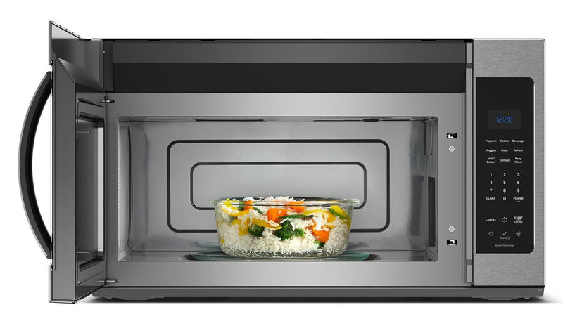 Four à micro-ondes à hotte intégrée Whirlpool de 1,9 pi³ avec cuisson par capteur - acier inoxydable  - YWMMS3230SZ
