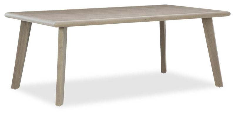 Table de coin-repas Muskoka de hauteur régulière pour la terrasse à l’extérieur - osier en résine, aluminium - beige